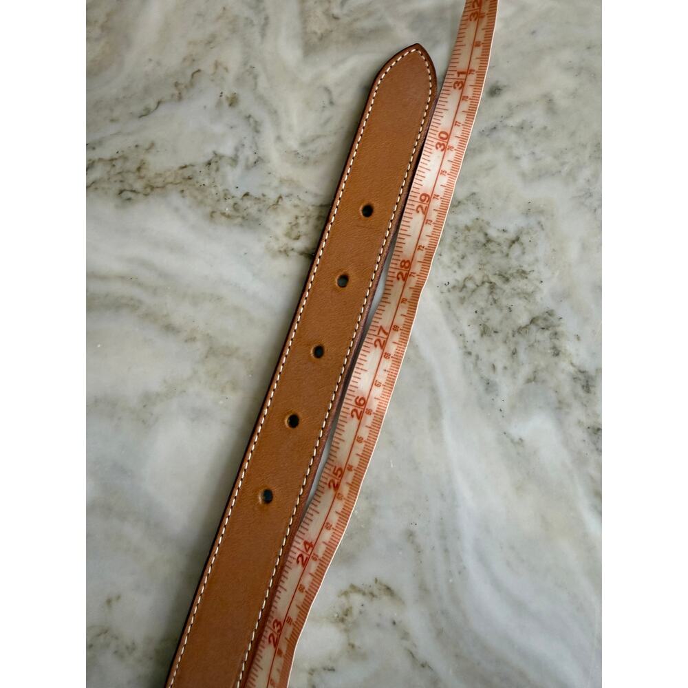 Vintage 90s J Crew English Bridle Leather Belt Light Tan 28 XS - Picture 8 of 8